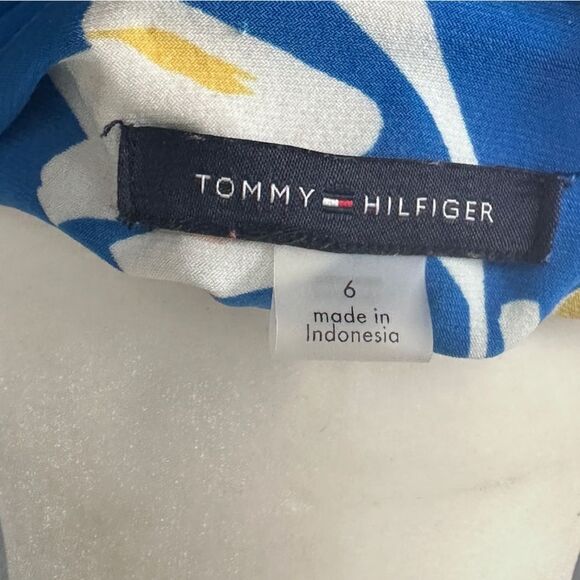 Tommy Hilfger Size 6 Floral Blue Dress - Picture 5 of 6